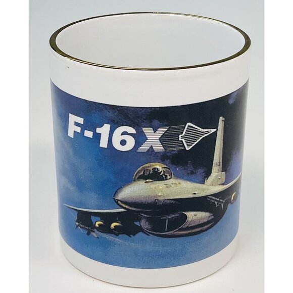 KILNCRAFT F-16X Fighter Jet Airplane Ceramic COFFEE MUG Cup Made in England EUC - Picture 2 of 6